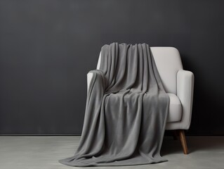 Wall Mural - Cozy Fleece Blanket Mockup for Home Comfort - AI Generated