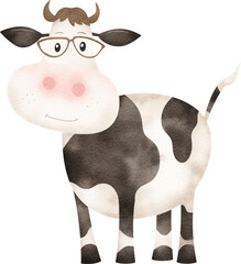 Aufkleber - Cow created with Generative AI technology