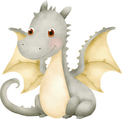 Aufkleber - Dragon created with Generative AI technology