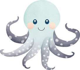 Aufkleber - Octopus created with Generative AI technology