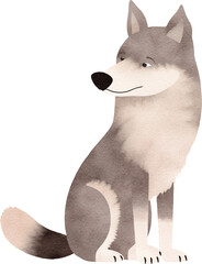 Aufkleber - Wolf created with Generative AI technology