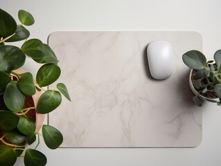 Wall Mural - Ergonomic Mouse Pad Mockup for Comfortable Computing - AI Generated