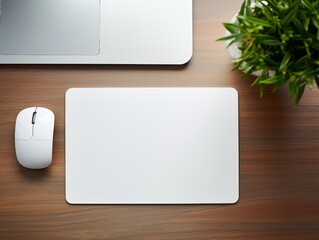 Wall Mural - Ergonomic Mouse Pad Mockup for Comfortable Computing - AI Generated