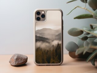 Sleek Phone Case Mockup for Smartphone Protection - AI Generated