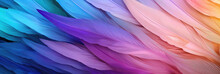 Multi Colored Feather Background, Generative AI