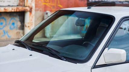 Wall Mural - Windshield of a car