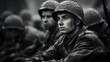 Soldier's Contemplative Gaze During World War II