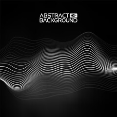 Poster - sound wave audio abstract background. network connections music wave pulse. blue technology backgrou