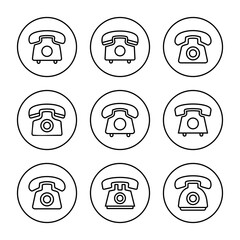 Wall Mural - Telephone icon vector. phone sign and symbol