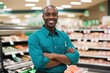 © duyina1990 - Portrait of a smiling African American grocery store employee