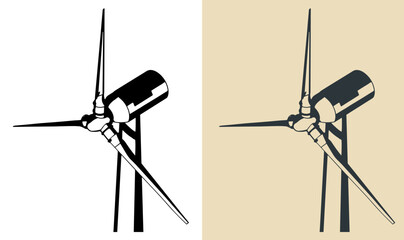 Wall Mural - Wind generator close up