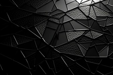 Wall Mural - Close-up black metallic object, abstract wall pattern background