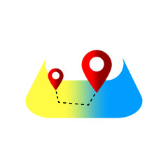 Poster - map icon pin symbol. vector illustration. eps 10.