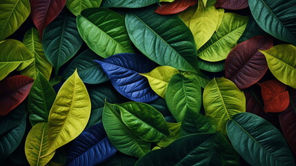 Wall Mural - Leaves, leaf surface texture. Pattern. Close up. Generative AI