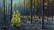 A poignant portrayal of a forest's regrowth after a wildfire