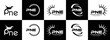 © MdRakibul - PNE logo. P N E design. White PNE letter. PNE, P N E letter logo design. Initial letter PNE letter logo set, linked circle uppercase monogram logo. P N E letter logo vector design.