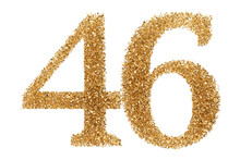 Gold Glitter Number 46