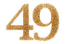 Gold Glitter Number 49