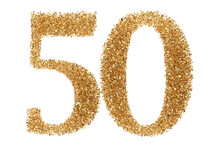 Gold Glitter Number 50