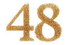 Gold Glitter Number 48