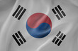 © Liv B - Korea waving flag close up fabric texture background