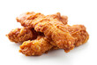 fried chicken tenders on white background