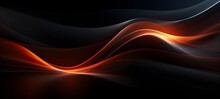 Black Orange Wave Background