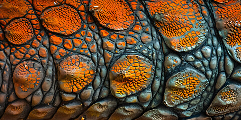 Wall Mural - reptile skin texture background