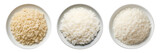Fototapeta  - A set of essential stovetop rice on a plate transparent background is in the top view. PNG.