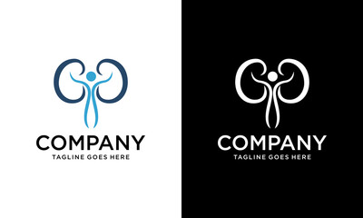 kidney logo creative concept human people solution design health