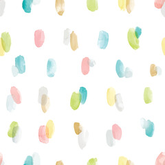 Poster - Seamless minimalistic pattern with watercolor brush strokes
