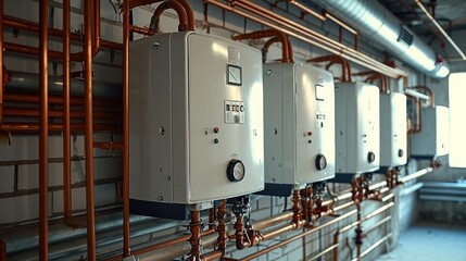 Aufkleber - Gas boilers. Generative AI.