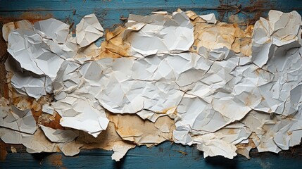 Wall Mural - torn pieces of white paper arranged