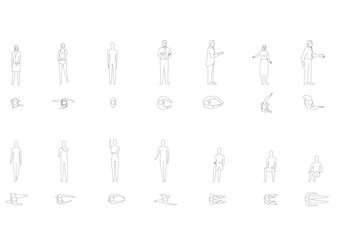 outline people drawing man woman vector illustration. isolated graphic person people isolated sketch simplicity hand drawn human continuous line. people stand design group business concept.