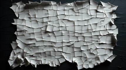 Wall Mural - Organized torn white graph paper