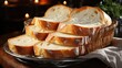Bread slices in basket