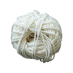 ball of wool string isolated