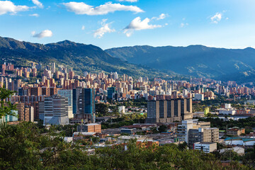 cityscape view of medellin, second-largest city in colombia after bogota. capital of the colombian d