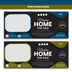 abstract web banner design template