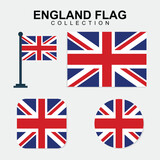 Fototapeta  - England Country National Flag set