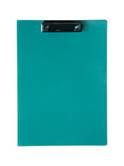 Poster - green clipboard isolated. office supply element