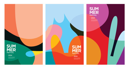 Poster - Vector Colorful liquid and fluid background for summer collection