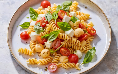 Canvas Print - Capture the essence of Pasta Salad in a mouthwatering food photography shot