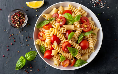 Canvas Print - Capture the essence of Pasta Salad in a mouthwatering food photography shot