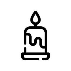 Poster - candle line icon