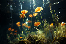 Bladderwort - Underwater View Of Its Tiny, Carnivorous Bladders.