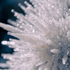 Sticker - Beautiful texture. White ice crystal sticks
