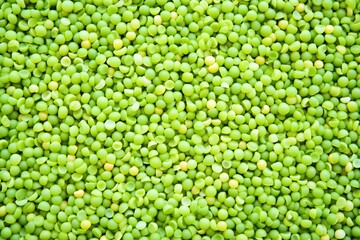 Wall Mural - pile of smooth, round green peas tightly packed