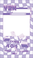 Aufkleber - Template designed for social media stories in y2k style. Retro PC elements, user interface. Vector collage in old computer aesthetics of the 90s, 00s