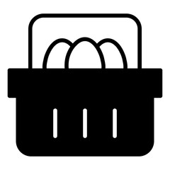 Sticker - Basket solid glyph icon